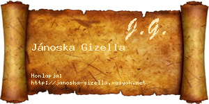 Jánoska Gizella névjegykártya