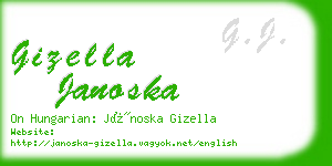 gizella janoska business card